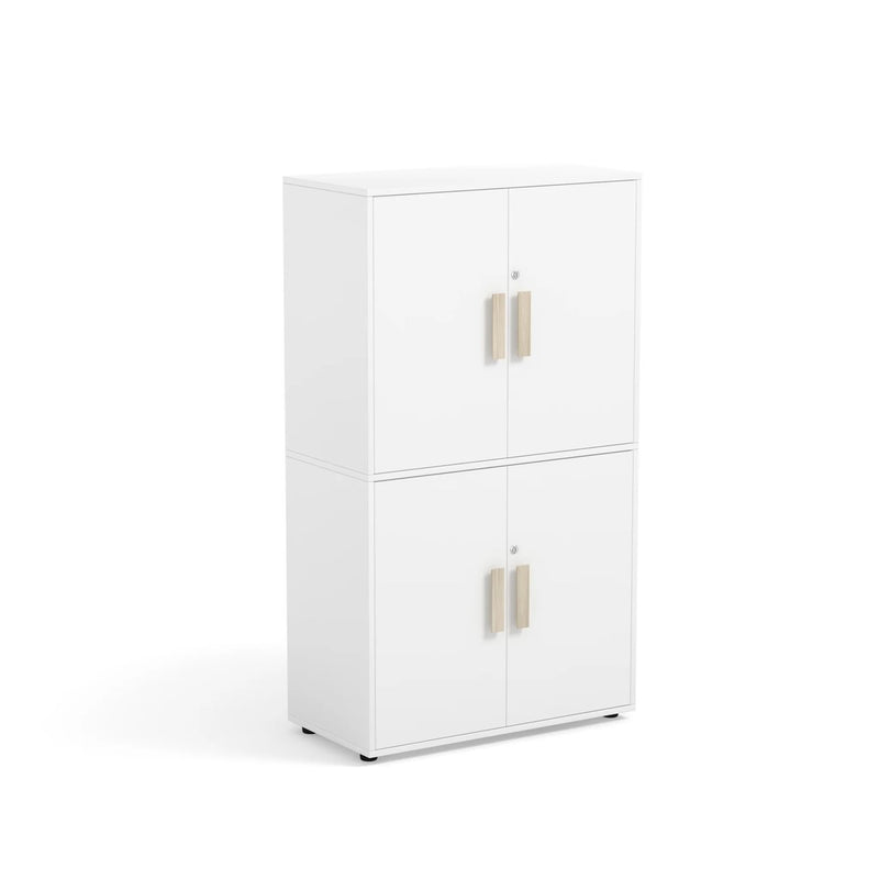 INGE - Cabinet Maple White with 4 inner compartments and 4 doors Terracota, with lock
