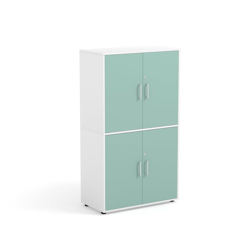 INGE - Cabinet with 4 inner compartments and 4 doors White with lock- Maple Blanco