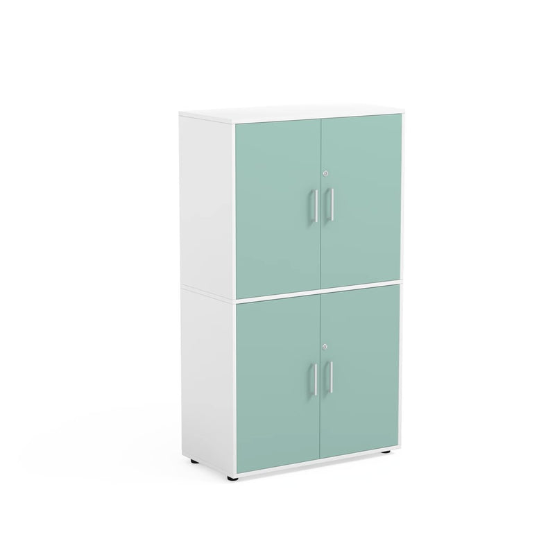 INGE - Cabinet Maple White with 4 inner compartments and 4 doors Terracota, with lock