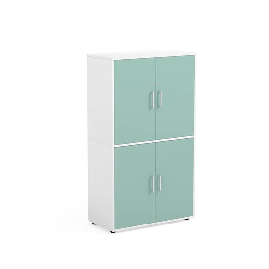 INGE - Cabinet with 4 inner compartments and 4 doors navy blue with lock