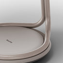 JON - Swing stool with a rounded base. Strackable. Warm gray