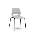 JUN BASIC - Chair with Basic Black Frame and shell CREAM