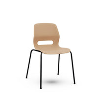 JUN BASIC - Chair with Basic Black Frame and shell CREAM