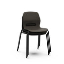 JUN BASIC - Chair with Basic Black Frame and shell CREAM