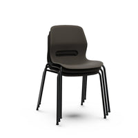 JUN BASIC - Chair with Basic Black Frame and shell CREAM