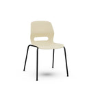JUN BASIC - Chair with Basic Black Frame and shell CREAM
