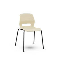 JUN BASIC - Chair with Basic Black Frame and shell CREAM