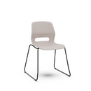 JUN SLED - Chair with Black Sled Frame and shell GRAPHITE BLACK