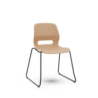 JUN SLED - Chair with Black Sled Frame and shell GRAPHITE BLACK