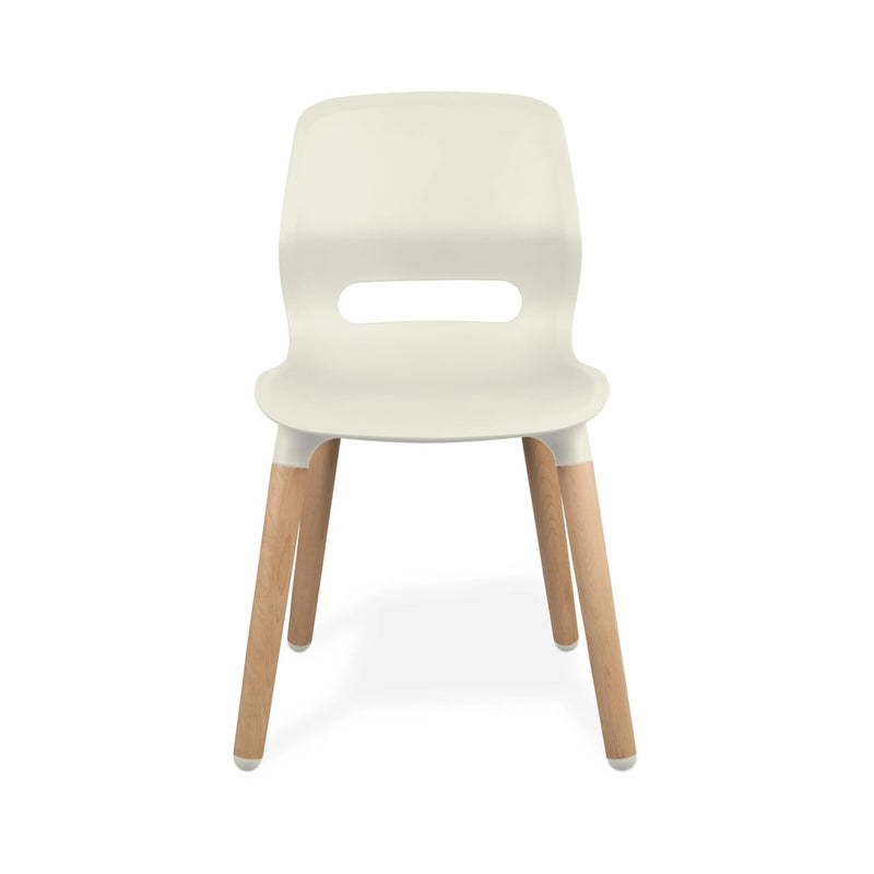 JUN WOOD - Chair with Wooden Frame and shell STONE GRAY