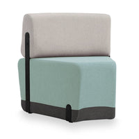 KALIN CURVED COMPLETE - Upholstered curved sofa – Top color  Sage Mint