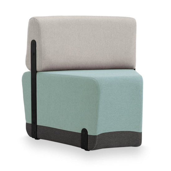KALIN CURVED COMPLETE - Upholstered curved sofa – Top color  Sage Mint