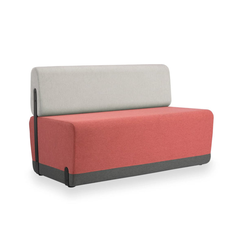 KALIN RECTANGLE COMPLETE - Upholstered straight sofa – Top color Terracotta Bloom
