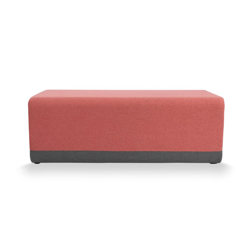 KALIN RECTANGLE - Upholstered straight sofa – Top color Terracotta Bloom