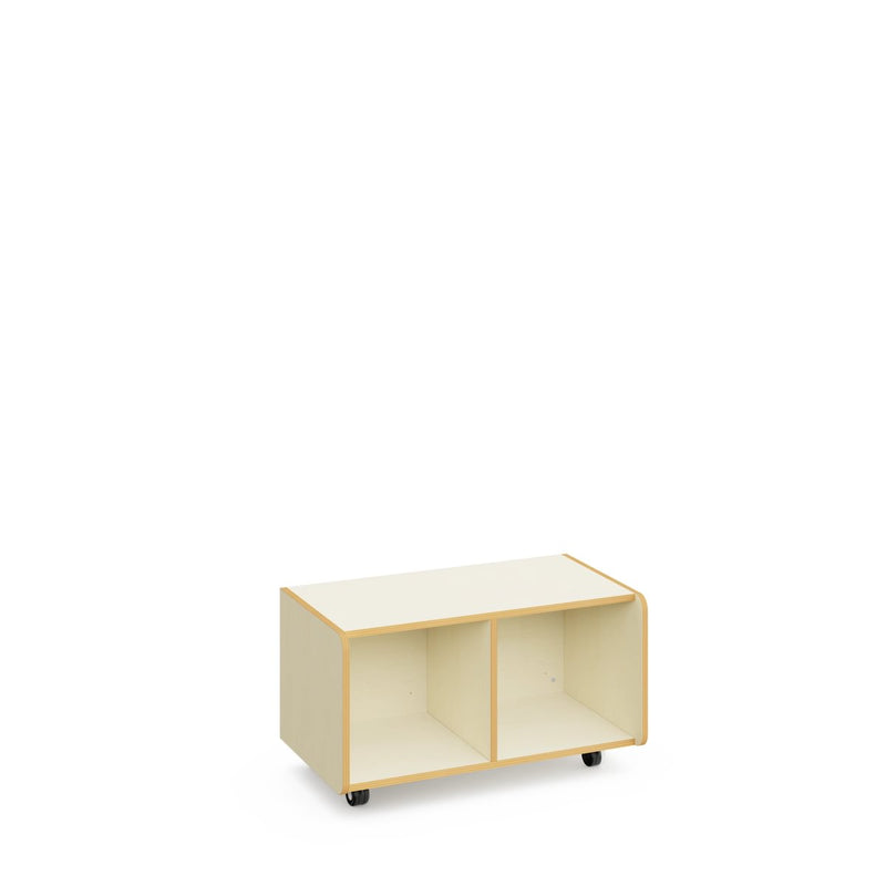 KI – Tiered Low Cabinet – White Maple Interior – White Maple Exterior Finish