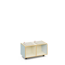 KI – Tiered Low Cabinet – White Maple Interior – Terracotta Nova Exterior Finish