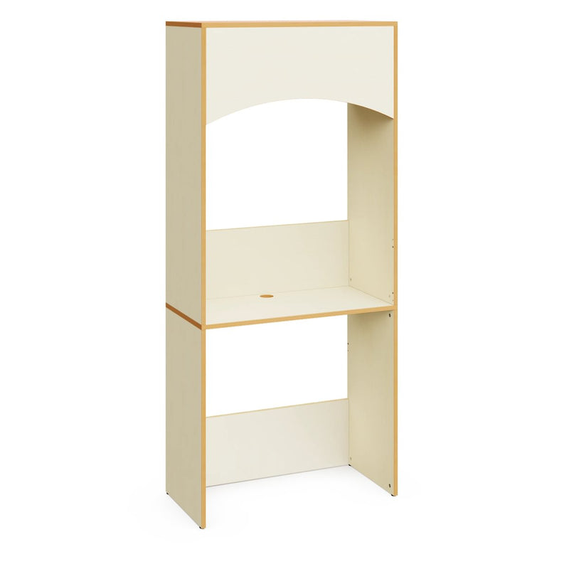 KROK – Desk Cabinet – White Maple Interior – Glacier Blue Exterior Finish
