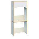 KROK – Desk Cabinet – White Maple Interior – Glacier Blue Exterior Finish