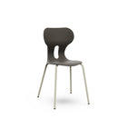 LIA BASIC – Plastic Chair with Metal Frame Warm Grey – Graphite Black – Size 5