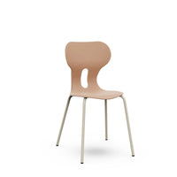 LIA BASIC – Plastic Chair with Metal Frame Warm Grey – Light Terracotta – Size 5
