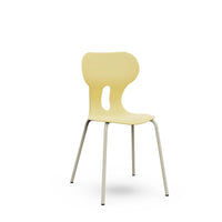 LIA BASIC – Plastic Chair with Metal Frame Warm Grey – Light Yellow – Size 4
