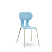 LIA BASIC – Plastic Chair with Metal Frame Warm Grey – Ocean Blue – Size 5