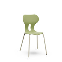 LIA BASIC – Plastic Chair with Metal Frame Warm Grey – Olive Green – Size 5