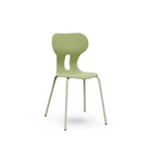 LIA BASIC – Plastic Chair with Metal Frame Warm Grey – Olive Green – Size 6