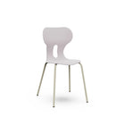 LIA BASIC – Plastic Chair with Metal Frame Warm Grey – Stone Gray – Size 6