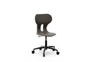 LIA BIG LIFT – Swivel Plastic Chair, Gas Lift, Wheeled Base – Graphite Black