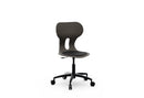 LIA BIG LIFT – Swivel Plastic Chair, Gas Lift, Wheeled Base – Graphite Black
