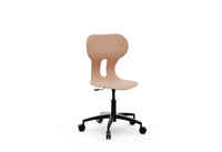 LIA BIG LIFT – Swivel Plastic Chair, Gas Lift, Wheeled Base – Light Terracotta
