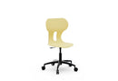 LIA BIG LIFT – Swivel Plastic Chair, Gas Lift, Wheeled Base – Light Yellow