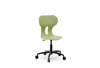 LIA BIG LIFT – Swivel Plastic Chair, Gas Lift, Wheeled Base – Olive Green