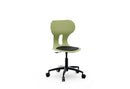 LIA BIG LIFT – Swivel Plastic Chair, Gas Lift, Wheeled Base – Olive Green