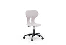 LIA BIG LIFT – Swivel Plastic Chair, Gas Lift, Wheeled Base – Stone Grey