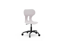 LIA BIG LIFT – Swivel Plastic Chair, Gas Lift, Wheeled Base – Stone Grey