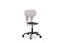 LIA BIG LIFT – Swivel Plastic Chair, Gas Lift, Wheeled Base – Stone Grey