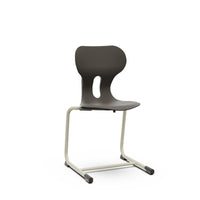 LIA CANTILEVER ST – Plastic Chair with Cantilever Metal Frame Warm Grey – Graphite Black – Size 5