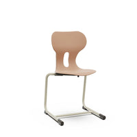 LIA CANTILEVER ST – Plastic Chair with Cantilever Metal Frame Warm Grey – Light Terracotta – Size 6