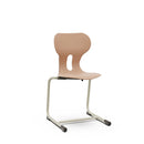 LIA CANTILEVER ST – Plastic Chair with Cantilever Metal Frame Warm Grey – Light Terracotta – Size 5