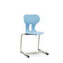 LIA CANTILEVER ST – Plastic Chair with Cantilever Metal Frame Warm Grey – Ocean Blue – Size 6