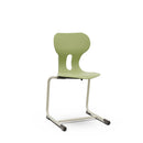 LIA CANTILEVER ST – Plastic Chair with Cantilever Metal Frame Warm Grey – Olive Green – Size 6
