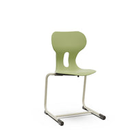 LIA CANTILEVER ST – Plastic Chair with Cantilever Metal Frame Warm Grey – Olive Green – Size 6