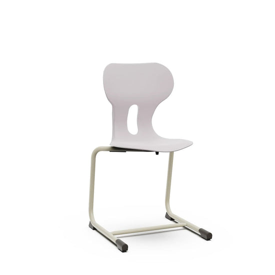 LIA CANTILEVER ST – Plastic Chair with Cantilever Metal Frame Warm Grey – Stone Gray – Size 5