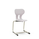LIA CANTILEVER ST – Plastic Chair with Cantilever Metal Frame Warm Grey – Stone Gray – Size 6