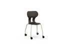 LIA CASTOR – Plastic Chair with Metal Frame Warm Grey – Graphite Black – Size 6