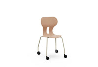 LIA CASTOR – Plastic Chair with Metal Frame Warm Grey – Light Terracotta – Size 6