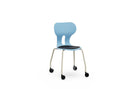 LIA CASTOR – Plastic Chair with Metal Frame Warm Grey – Ocean Blue – Size 6