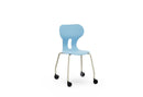 LIA CASTOR – Plastic Chair with Metal Frame Warm Grey – Ocean Blue – Size 4